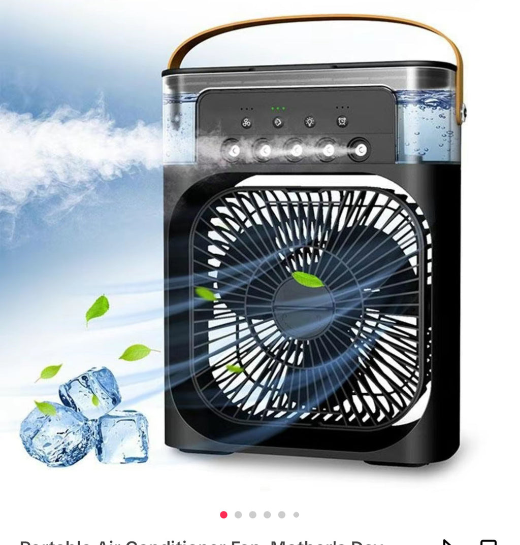 Portable 3-in-1 Air Cooler Fan – Mini AC for Room, Office & Car | Fast Cooling + Humidifier |  TikTok & Amazon Hot Seller!